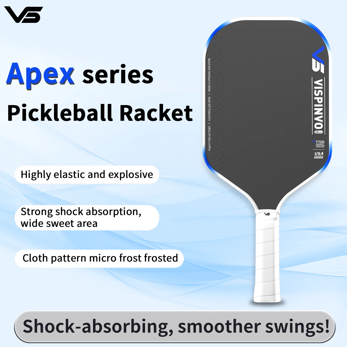 

Fourth-generation carbon fiber pickleball paddle TFP elastic module structure, complete set of accessories with pickleball
