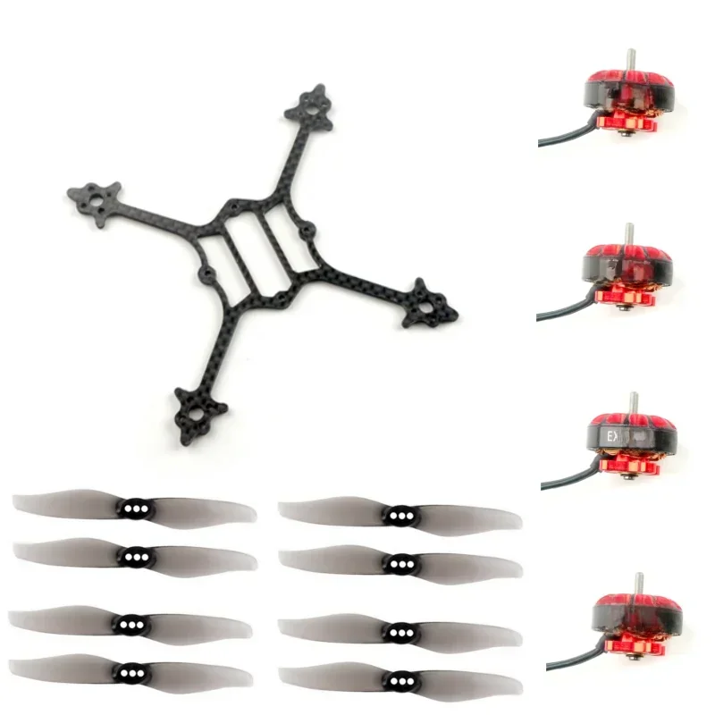 HappyModel Crux3 3-calowy zestaw ze szkieletem wykałaczki z silnikiem 4 szt. EX1202.5 KV6400 / 8000KV / 11500KV 4 pary 3018 Gemfan śmigło 1.5mm — 2