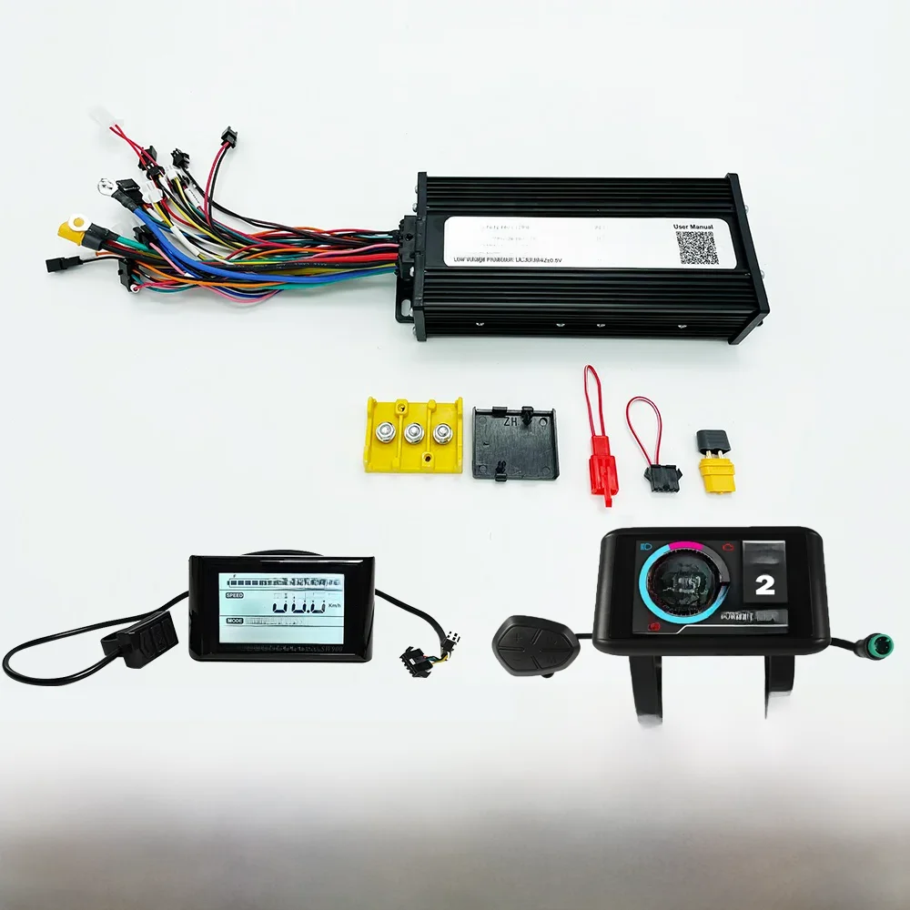 AliExpress UK RisunMotor 48V 52V 60V 72V 1500W-3000W 45A 3-mode Sine Wave ebike Controller with Colorful LCD Display UKC-1
