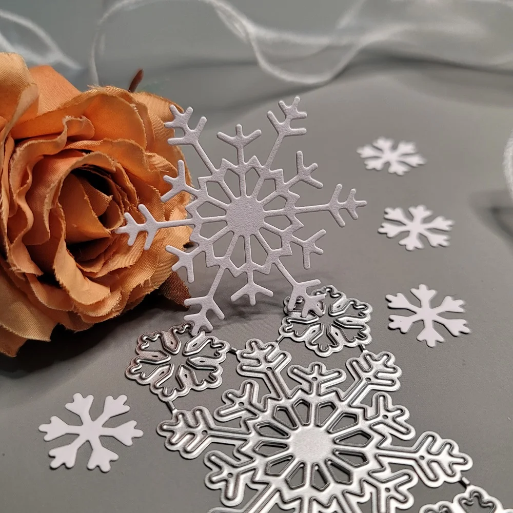 Płatki śniegu Metalowe matryce do wycinania Scrapbook Embossing Snowflake Die Cuts Album DIY Craft Cutting Die Snowflakes Dies