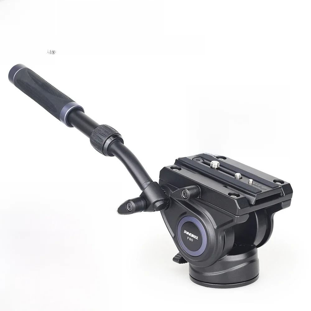 INNOREL F60/F80 głowica statywu wideo profesjonalna kamera statyw Fluid Drag łeb stożkowy do lustrzanki cyfrowe kamery teleobiektyw — zdjęcie produktu 7