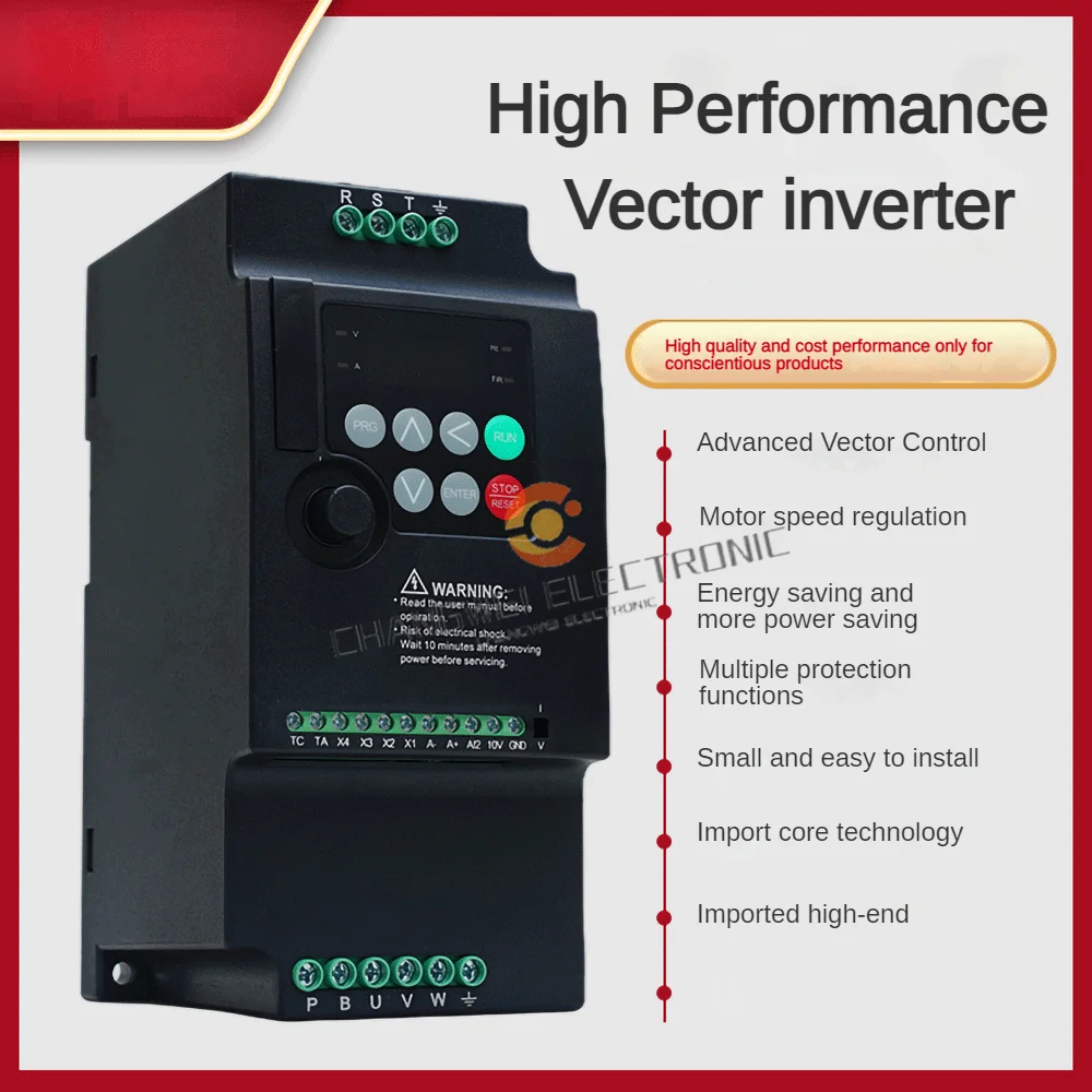 VFD HE200 Inverter 1.5KW/2.2KW/3.7KW/5.5KW Frequency Inverter Converter Variable Drive 3P Output Speed Controller For Motor CNC