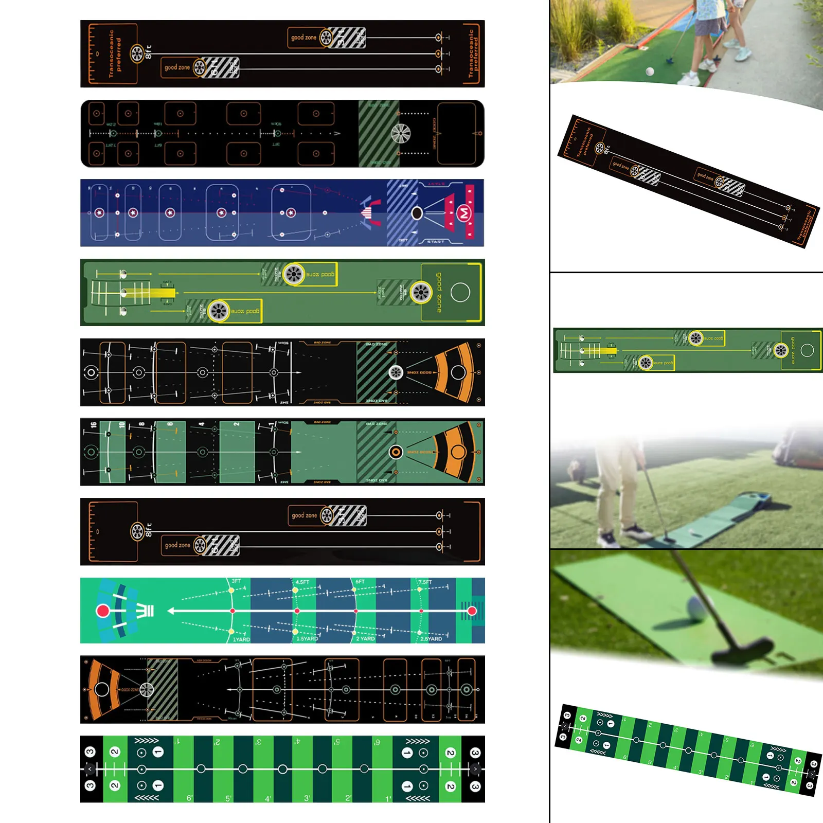 

1pc Golf Putting Mat Hitting Mat Home Golf Putter Trainer Golf Accessories for Improve Golf Skills for Lawn Backyard Courtyard