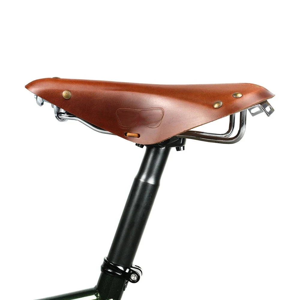 WALGUN RR175 Retro siodełko rowerowe miękkie skórzane siodełko rowerowe kobiety mężczyźni dla vintage ręcznie robione miejskie części do rowerów elektrycznych — zdjęcie 2