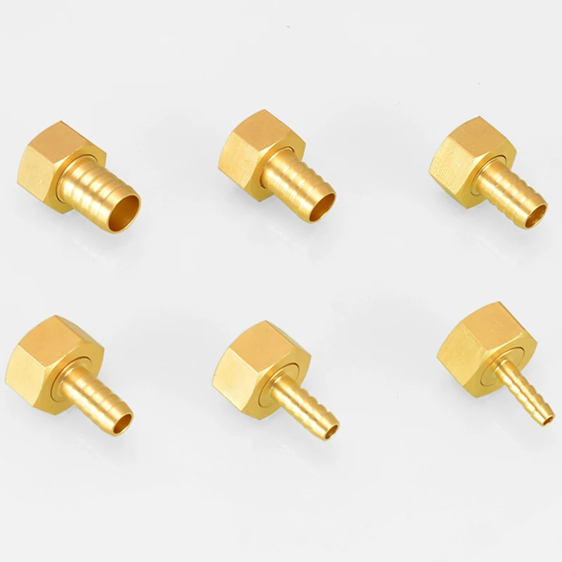 6mm 8mm 10mm 12mm14mm 16mm Hose Barb Tail BSP1/2＂Female Thread Connector Coupler Brass Pipe Fitting Union Joint Gas Pipe Adapter