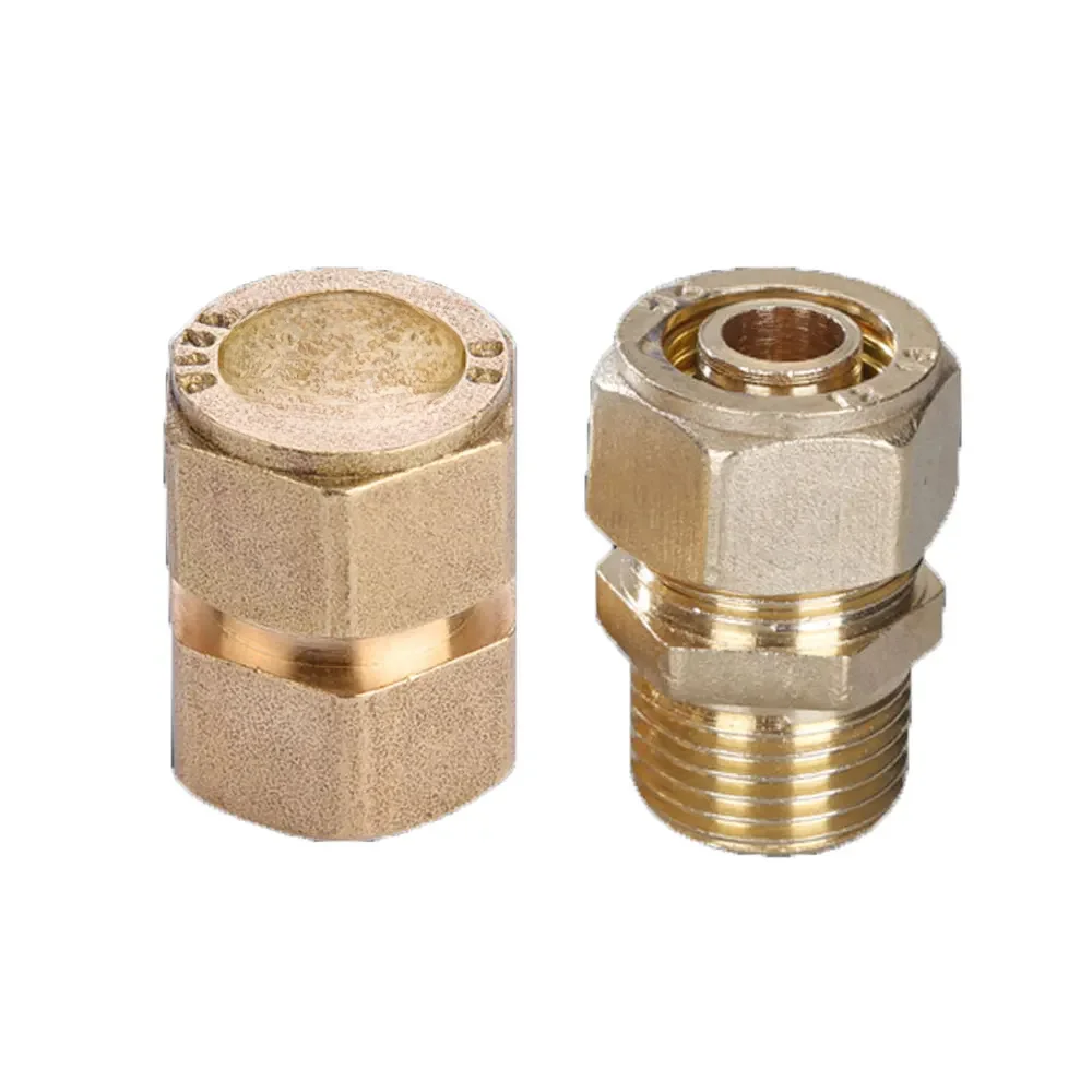 Tuyau Pex droit à filetage mâle et femelle, raccords de tuyau en plastique en aluminium, Chr15, Chr20, 1216, 1418, 1620, 2025/2632