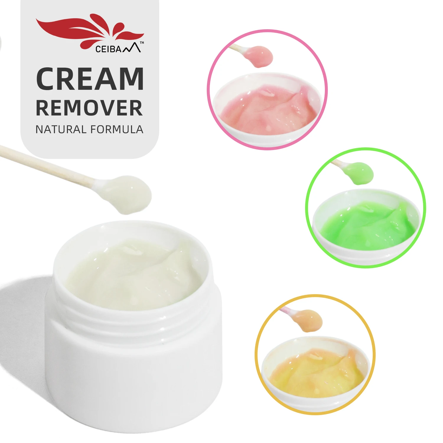 Remoção cremosa grossa do chicote de creme natural e não estimulante da colagem das extensões da pestana do perfume do fruto de ceibam 10g