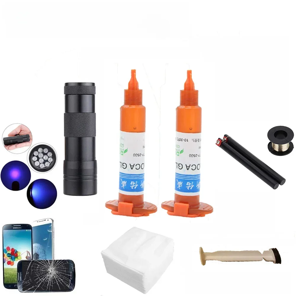 12 led UV światła 2 sztuk/partia 5g TP-2500 LOCA UV płyn optyczny wyczyść klej tp2500 uv klej do ekranu dotykowego samsung galaxy iPhone — zdjęcie 2