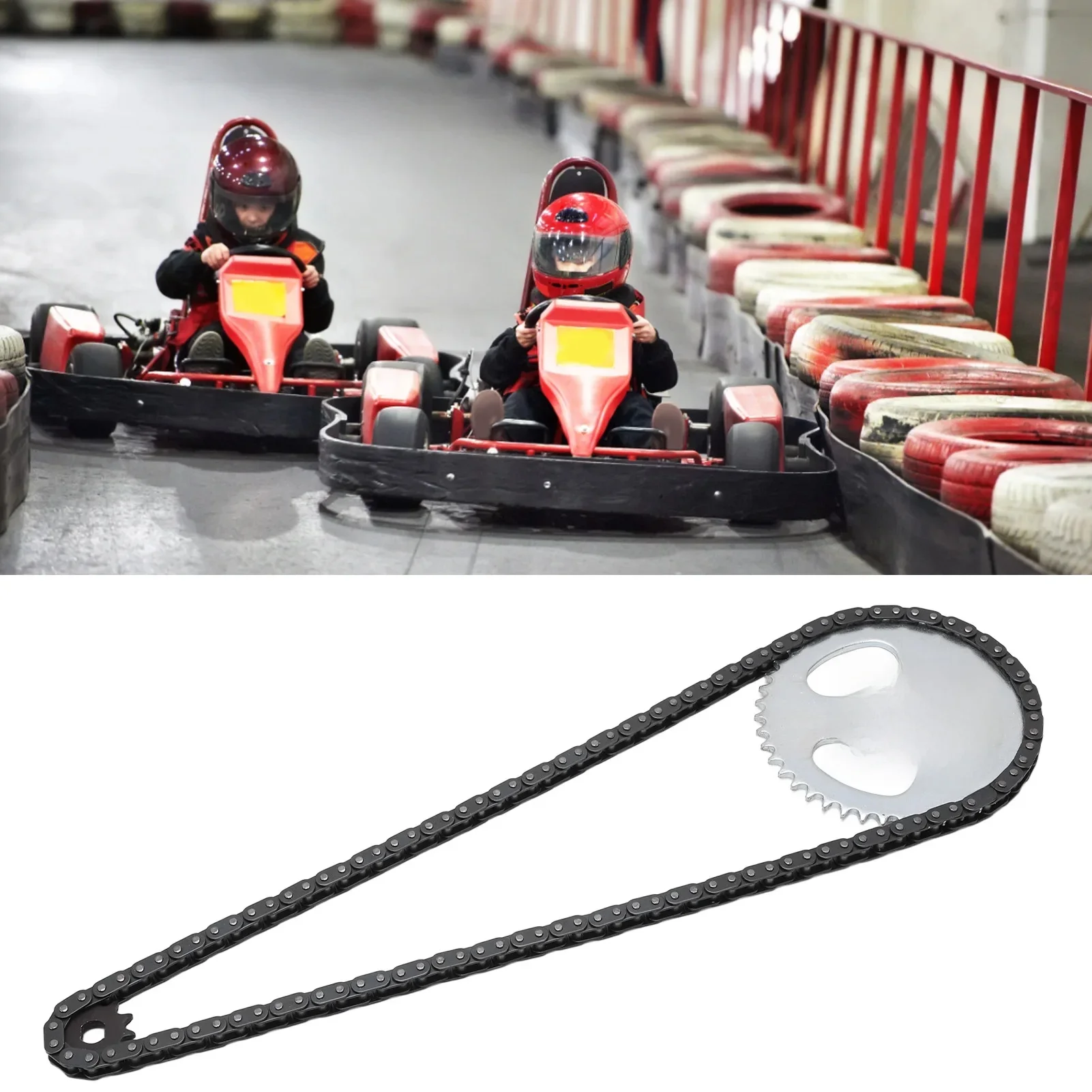 AliExpress T8F Front and Rear Sprocket Chain  Replacement Stable Modified T8F Gear Chain Set High Power Steel for Mini Motorcycles