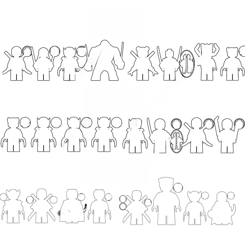 Figurines d'action blocs de construction série G0172 G0173 KT1076 GH0567 GH0568 GH0569 GH0570 GH0571 GH0572 GH0573, jouets éducatifs