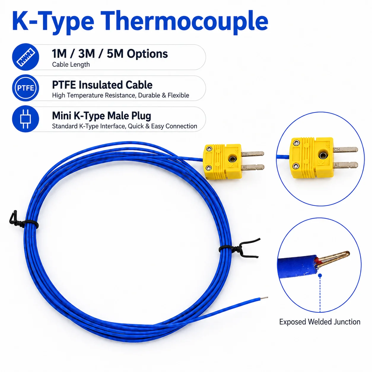 Soldering Iron Temperature Probe - Термопара типа K с проводом в