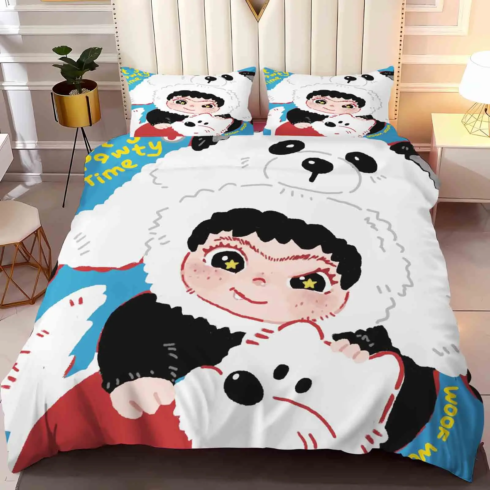 

wakuku Duvet Cover Set Comforter Bedding 3d Children'S Bedding Set 3-Piece 1 Quilt Cover King Size