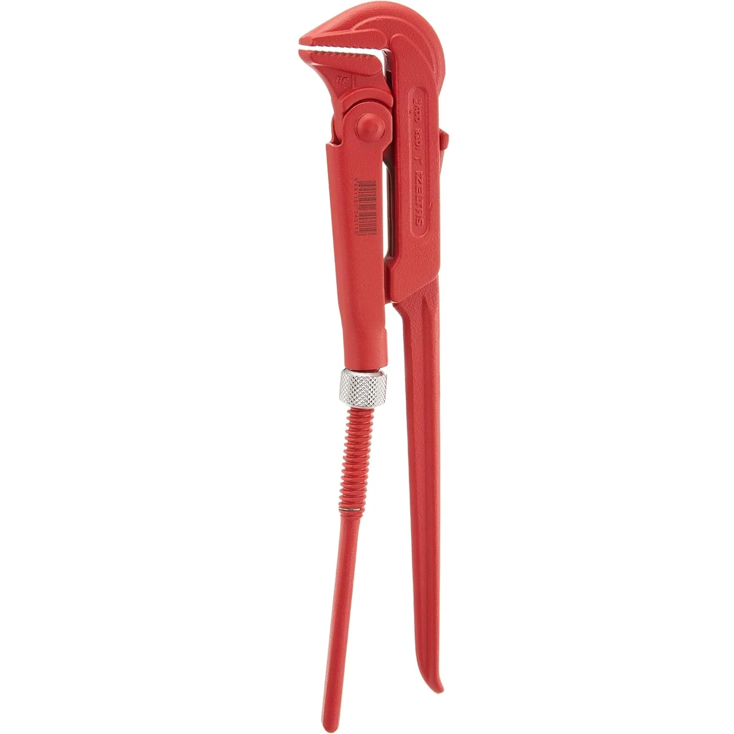 

Izeltas Swedish Pipe Wrench with Tongs 1 Inch x 90° Angled Jaw – Built for High-Quality Performance and Lifetime Durability