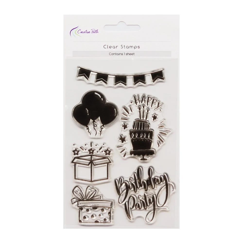 

Creative Path Clear Silicone Stamps Seal Transparent Reusable Birthday Crafts For Scrapbooking Card Making Journaling Decoration