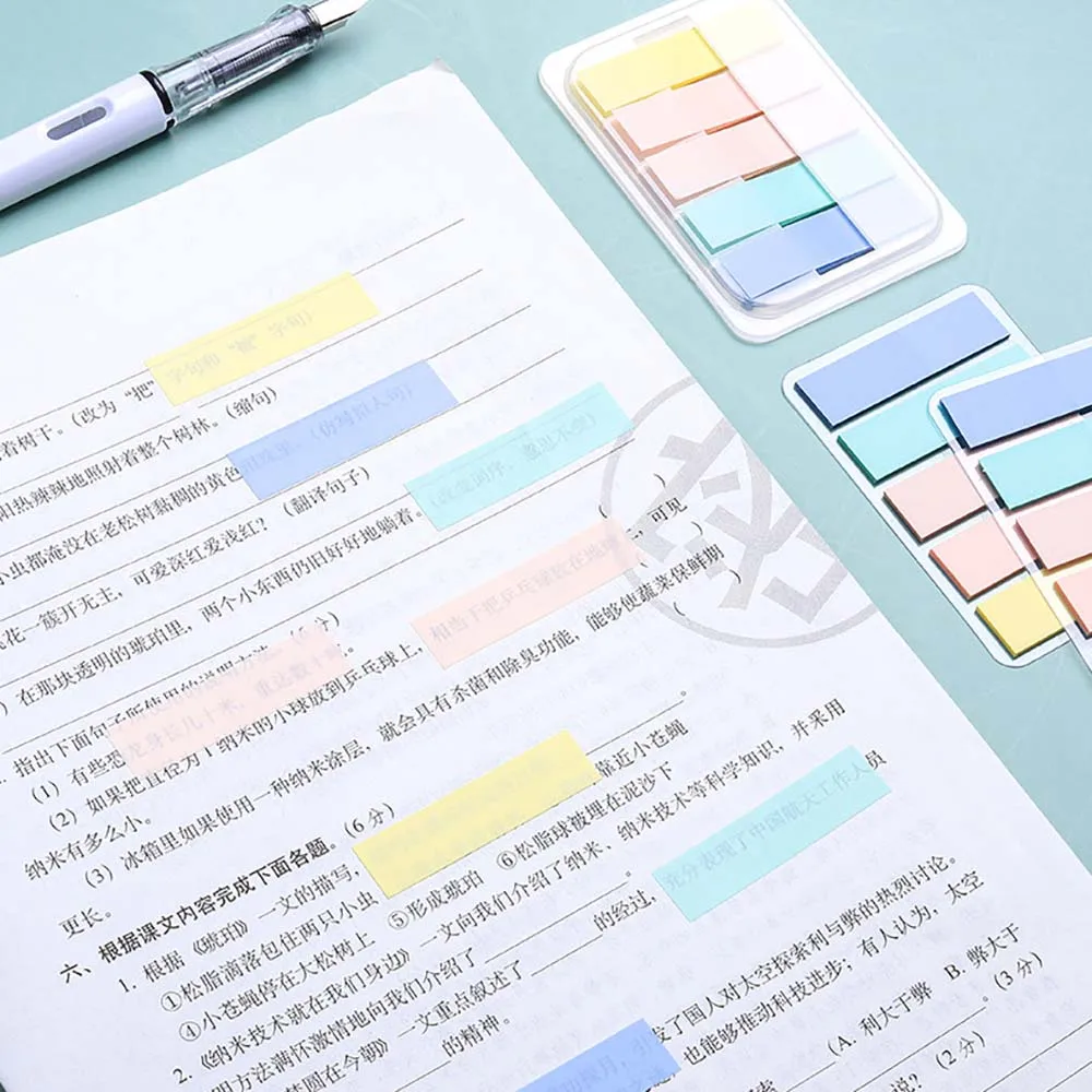 Morandi Solid Color Index Memo Pad Sheets Sticky Notes To Do List Planner Sticker Stationery Page Flag School Office Supplies