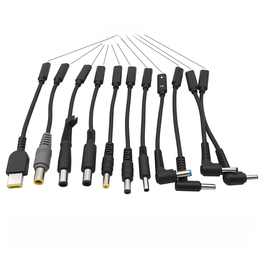 USB typu C do 4.0x1.35 4.0x1.7 4.5x3.0 5.5x2.1 7.4x5.0 7.9x5.5mm kwadratowa wtyczka do laptopa ładowarka Adapter do Asus DELL HP — zdjęcie 2