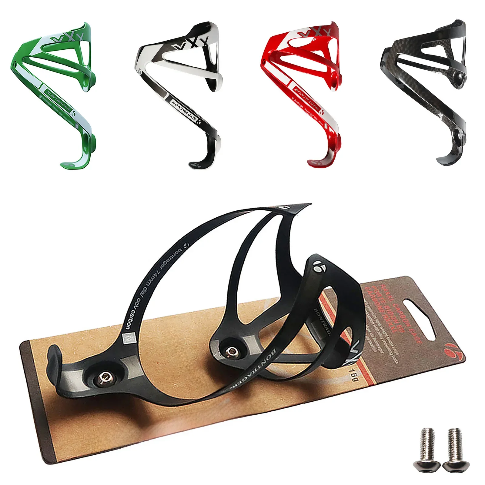 AliExpress NONE 2Pcs Full Carbon Fiber Bicycle Water Bottle Cage MTB Road Bike Bottle Holder Ultra Light Cycle Equipment matte/glossy 4 colors 1