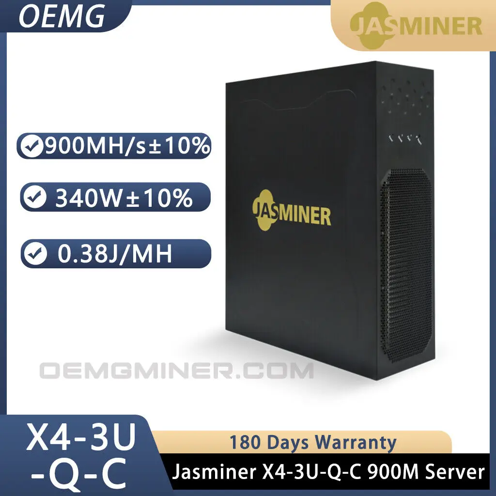 WHOLESALE  New Jasminer X4-C 900M/s 340W ETHW ETC ETP CLO Miner Low Power Quiet Server