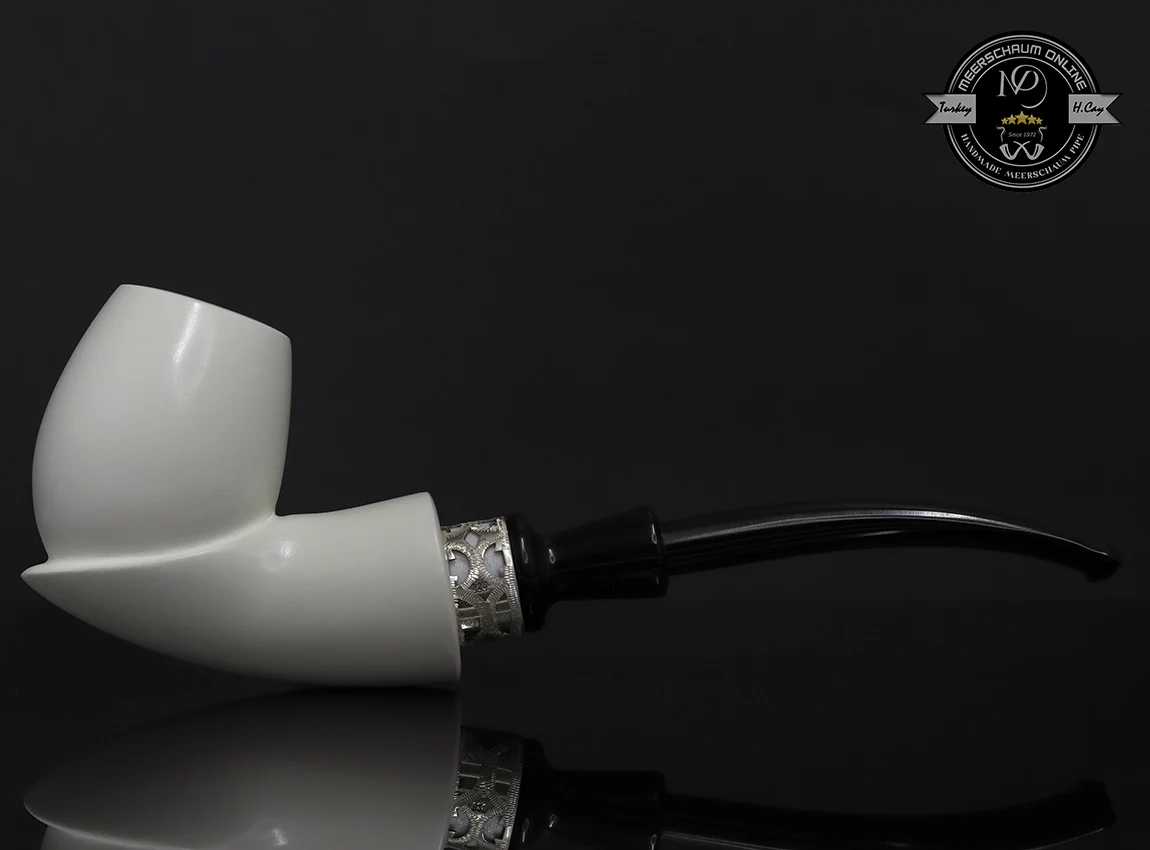 Handmade Block Meerschaum Silvery Pipe