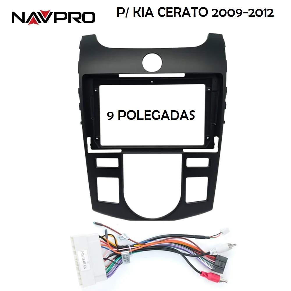 FOR KIA CERATO 2009-2012 9 INCH Frame and connecting cables for multimedia central installation 9 