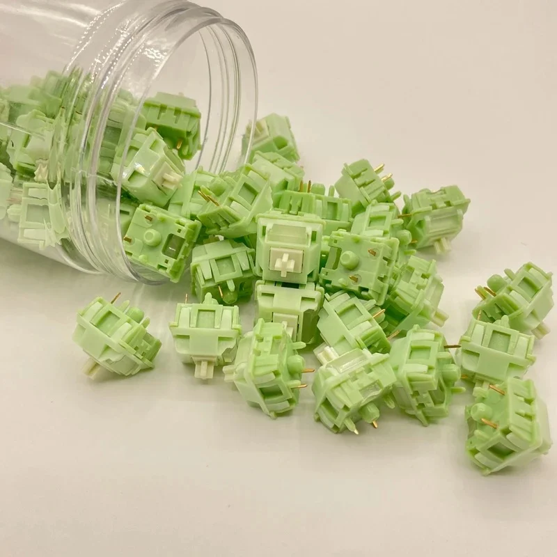 HUANO Matcha Latte V2 Switches POM 45gf HIFI Linear 5Pin Custom DIY Game office Mechanical Keyboard Column Fine Lubrication Axis