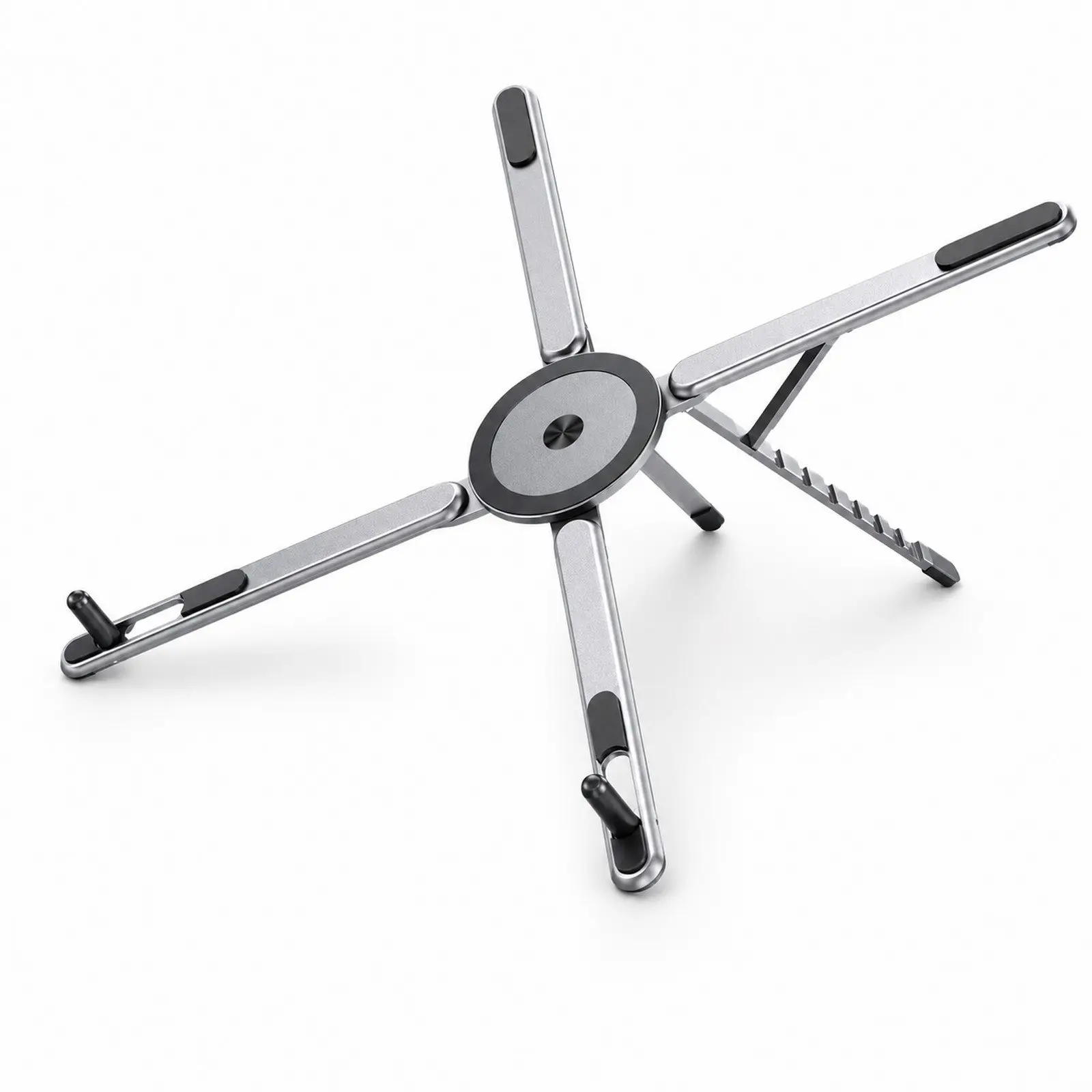 Handy-Halterung 3-in-1 Magnet-Laptopständer, höhenverstellbar & platzsparend tragbar (bis 13 Zoll, Set, Für 4-16 Zoll Laptop/Tablet/Mobiltelefon, Magnetischer, hochbelüfteter und ergonomischer