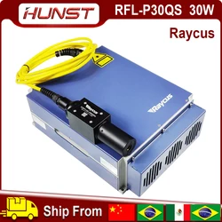 Hunst raycusレーザーソース、q-switchパルスファイバーレーザー、デバイス、1064nmのマーキングおよび彫刻機、RFL-P30QS、20w、30w