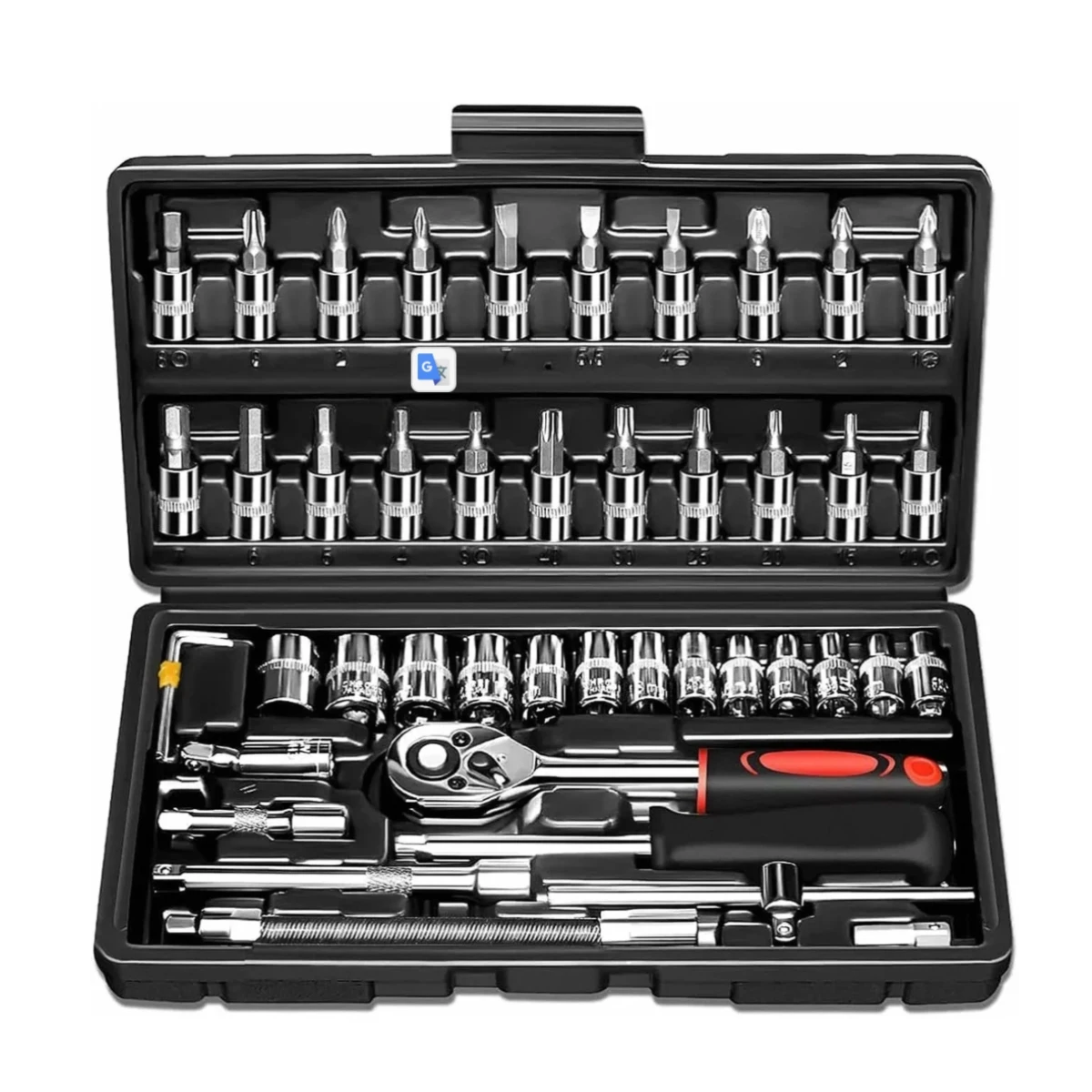 Würfel-Set, 46-teiliges Steckschlüssel-Set, Autoreparatur-Werkzeug-Set