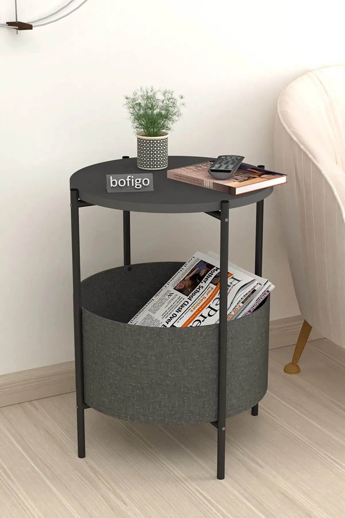 Large Bag Coffee Table Newsstand Bookcase Flowerpot Style Nightstand Tea Table Round Square Side Table Living Room Modern