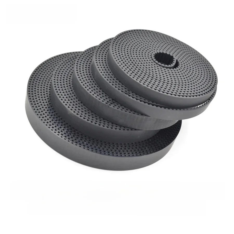 POWGE PU czarny HTD 8M otwarty pasek rozrządu szerokość 20/25/30/40/50mm stal poliuretanowa łuk ząb 8 M-30mm HTD8M pas synchroniczny koło pasowe — zdjęcie 2
