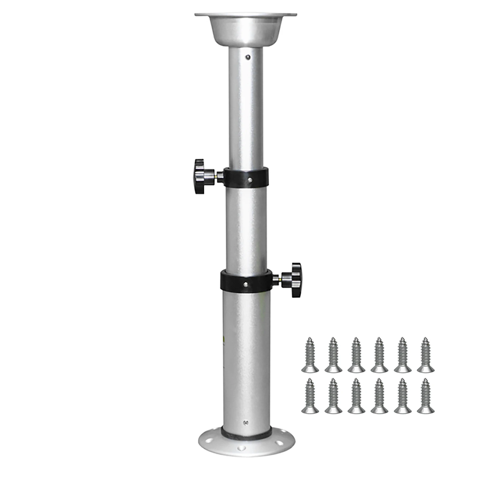 

Прочная регулируемая подставка стола, 3-секционная ручная регулировка, для кемпера, дома на колесах, лодки, морского обеденного стола 42,5-75 см