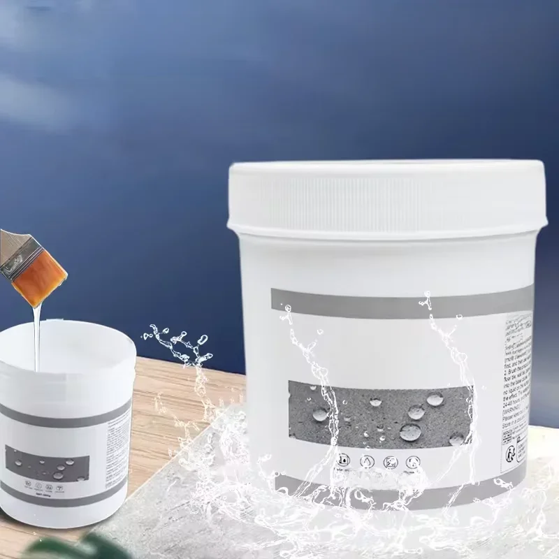 Pâte invisible de liaison de bain de revêtement imperméable transparent, colle d'étanchéité avec brosse, adhésif, agent de réparation de fuite, outil de réparation