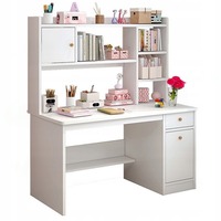 COMPUTER OFFICE WHITE LOFT UNDER LAPTOP MODERN SCANDINAW 7 SHELVES