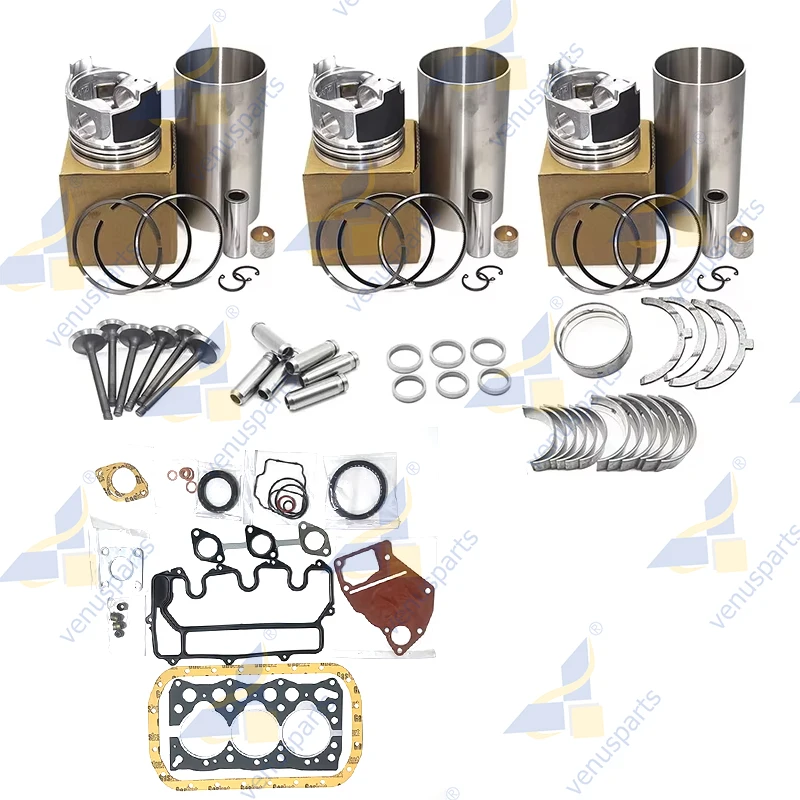 For ISUZU 3LD1 Overhaul Rebuild Kit Piston Ring Cylinder Liner Full Gasket Set Cylinder Head Gaske 8-97176-287-0 83*2+1.75+4mm