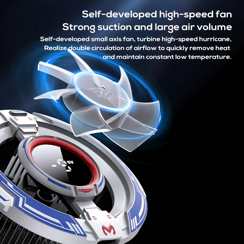 Magnetic & Clip On Phone Cooler Silent Fast Cooling 2in1 Power Gaming Cell Phone Cool Fan Radiator For iPhone/Android/iPad/Table
