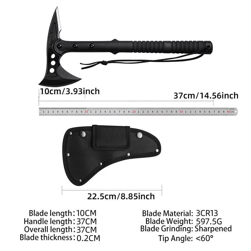 في الهواء الطلق مهندس تكتيكي فأس الشيطان الاعتداء تخديل فتح النار الفأس الدفاعية متعددة الوظائف اليد الفأس البرية بقاء EDC أداة