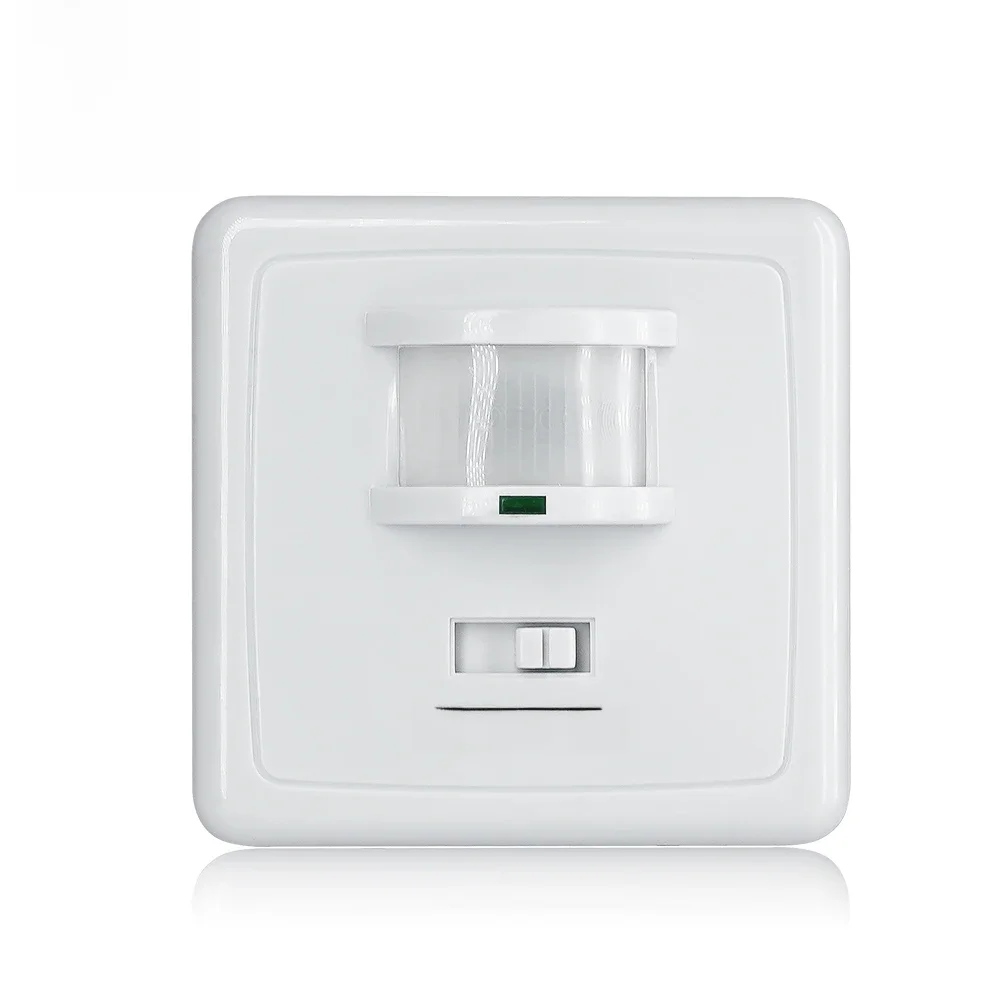 Capteur de mouvement infrarouge Pir mural 220V, interrupteur de lumière LED, charge maximale 600w + Distance maximale de 9m