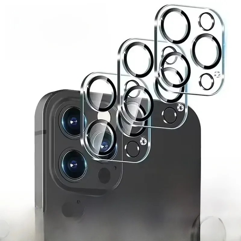 Protecteur d'objectif en verre pour iPhone, film de protection pour appareil photo arrière, iPhone 16, 11, 12, 13, 14, 15 Pro Max, 13 Mini, 15, 16 Plus, 3 pièces