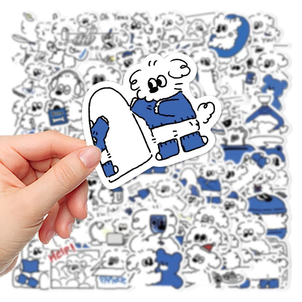 10/30/65PCS Cartoon Funny Dog Stickers Simple Graffiti decalcomanie fai da te Laptop Noteobook telefono Wall valigia Sticker per bambini giocattolo