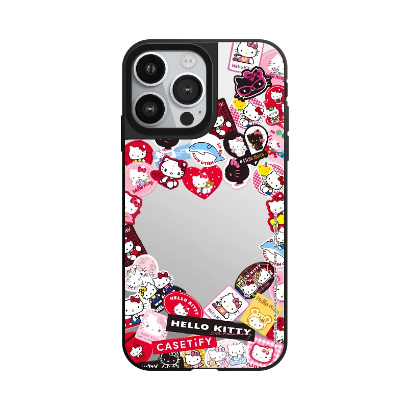 Cartoon Sanrio Hello Kitty Mirror Phone Case With MagSafe For iPhone 16 15 14 13 12 Pro Max Plus Anti-drop Shockproof Back Cover