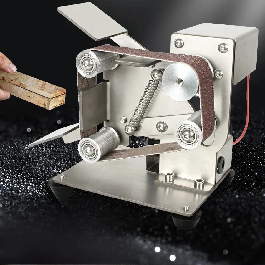 TUNGFULL Mini Belt Grinding Machine Tool Sharpening Machine Sanding Grinding Electric Sander Home DIY Polisher Machine