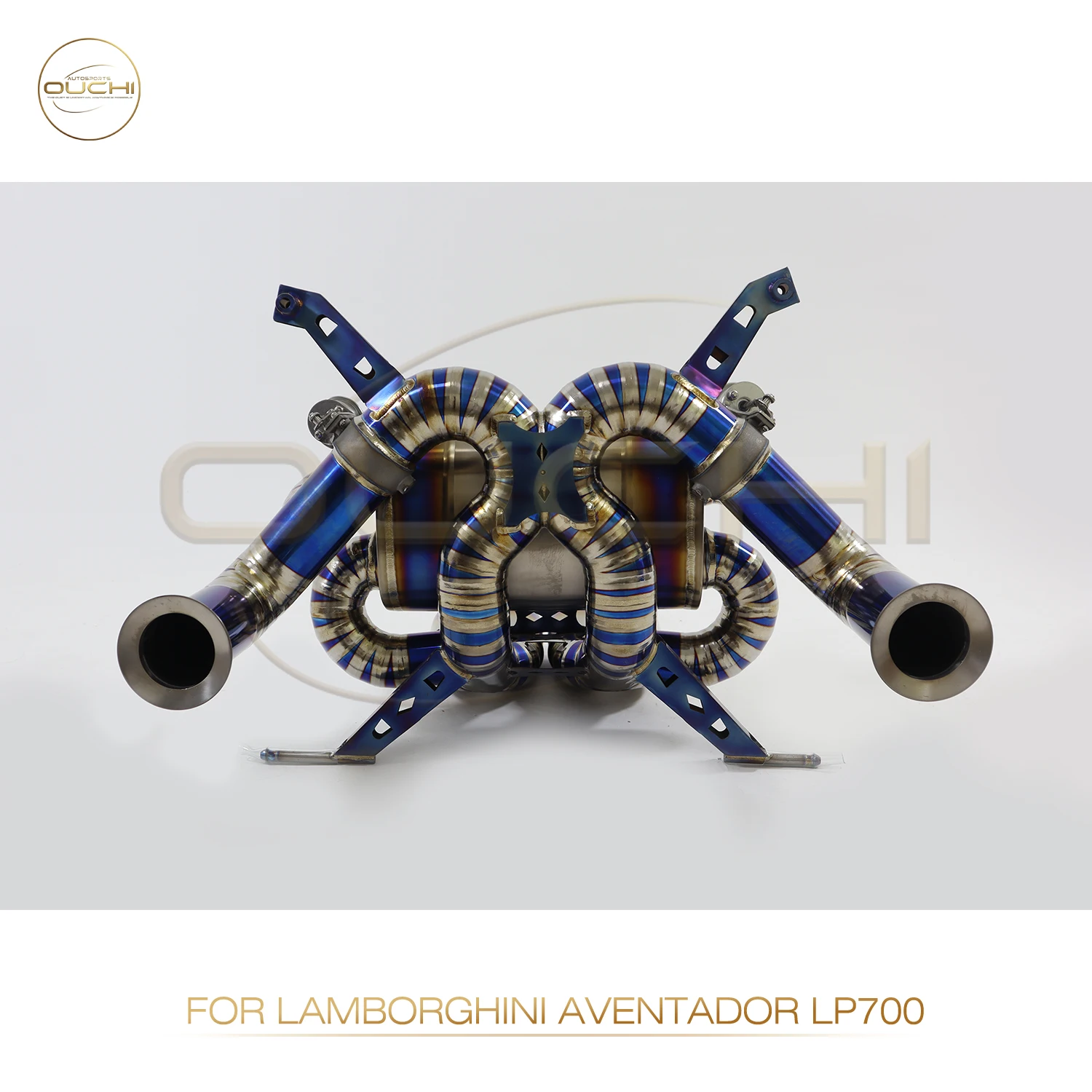 OUCHI High Performance Catback for Lamborghini Aventador LP700-4 Titanium Alloy Vacuum Valve Car Exhaust Good Heat Dissipation
