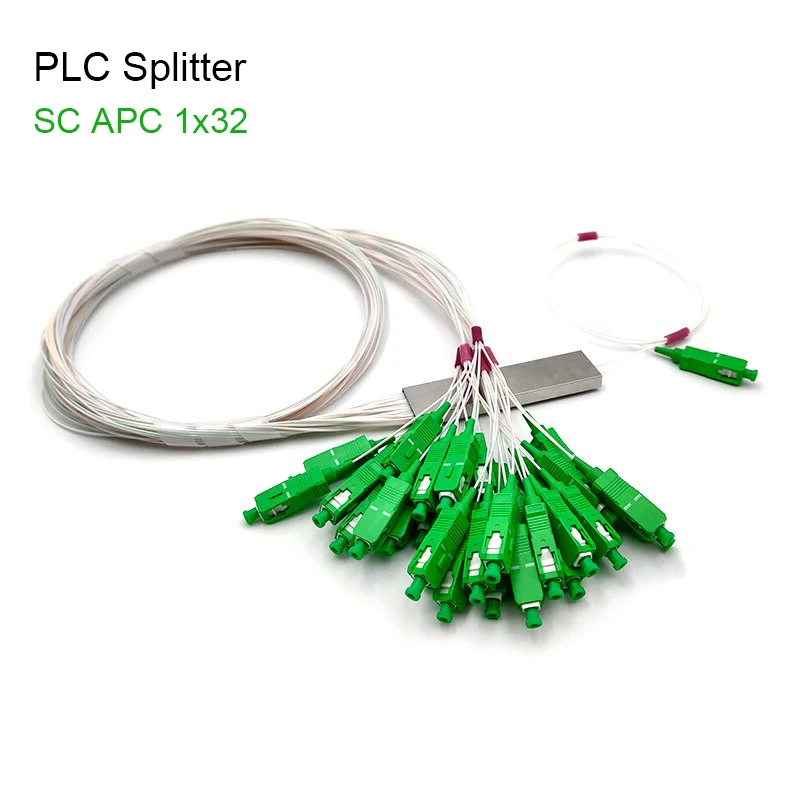 

PLC Splitter SC/APC 1X32 0.9mm Steel Tube 1m Fiber Optic splitter FTTH Optical fiber Connector 1*32 plc splitter Free Shipping