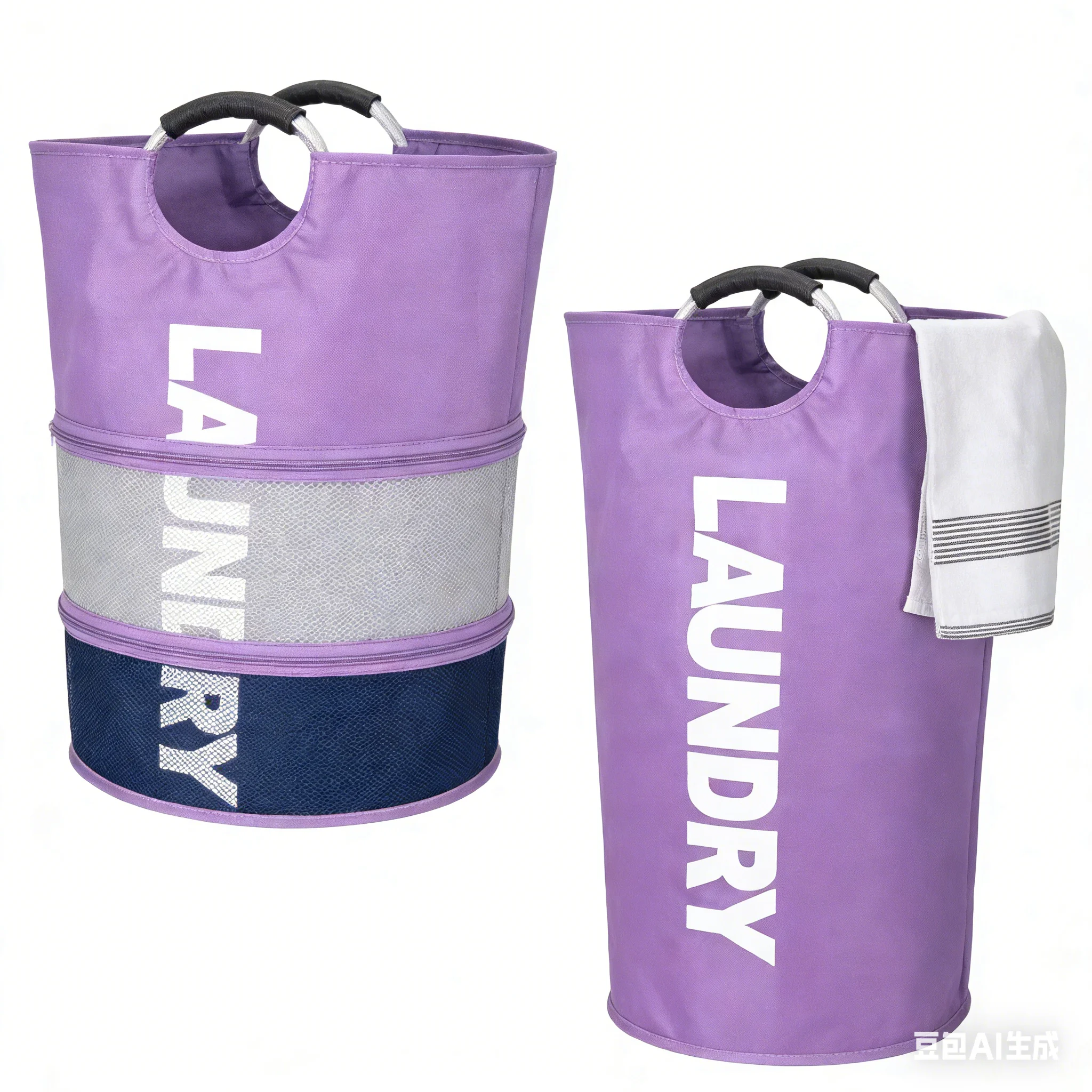 

Премиум-корзина для белья на 90 л, большая, складная – прочная складная сумка для одежды, контейнер для стирки, компактная корзина для американской семьи