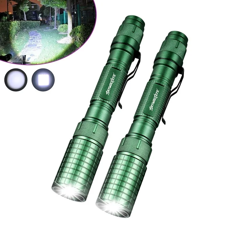 

2 Pack Rechargeable LED Flashlight High Lumens Zoomable Flashlight for Home Outdoor Camping Activity Emergency