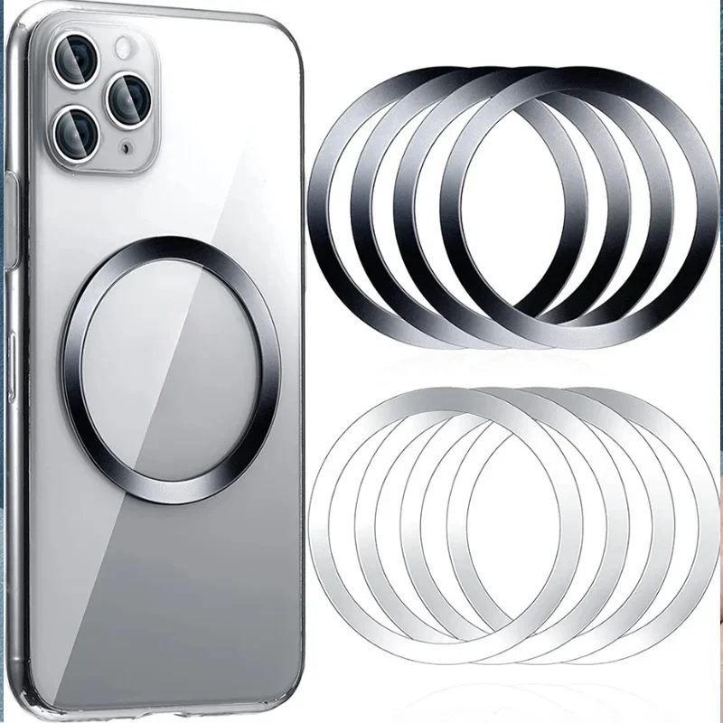 1/3/5 pièces fort adhésif plaque métallique aimant autocollants chargeur magnétique voiture montage plaque métallique universel téléphone portable accessoires