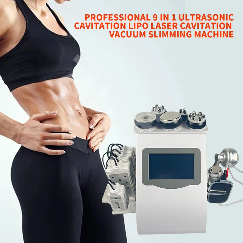 

9 In 1 Multifunction Vacuum Body Slimming Ultrasonic Cavitation Machine For Selling