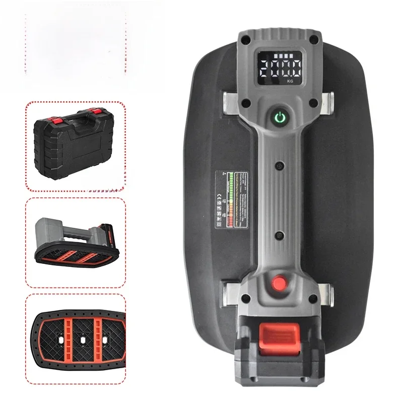 Industriële kwaliteit grote elektrische vacuümzuignap 200 kg belasting draagbare handheld glas graniet tegels hout lifter tool 2000 mAh - afbeelding 2