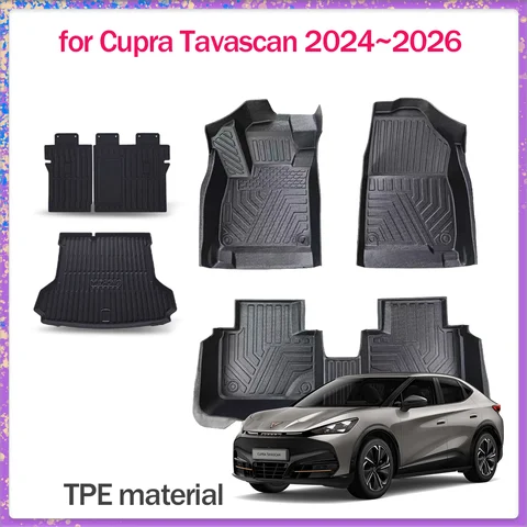 Floor Mat for Cupra Tavascan VW ID.UNYX 2024~2026 TPE Foot Interior Liner Waterproof Trunk Seats Pad Carpet Custom Accessories