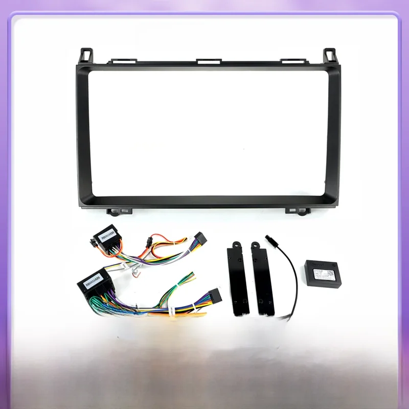 9 inch Autoradio Fascias Frame Voor Mercedes Benz B200 EEN B Klasse W169 W245 Viano Vito W639 Sprinter W906 Mount Kit Panel bedrading - afbeelding 2